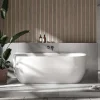 Bernstein Baignoire autoportante LENA acrylique blanc brillant - 170x75cm - Garantie 5 ans - Sans siphon, Avec robinet mitigeur 1523C