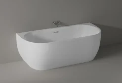 Bernstein Baignoire autoportante LENA acrylique blanc brillant - 170x75cm - Garantie 5 ans - Sans siphon, Avec robinet mitigeur 1523C