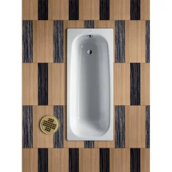 Roca Baignoire avec pieds CONTESA 170x70cm percée 2 trous en acier blanc A235897000