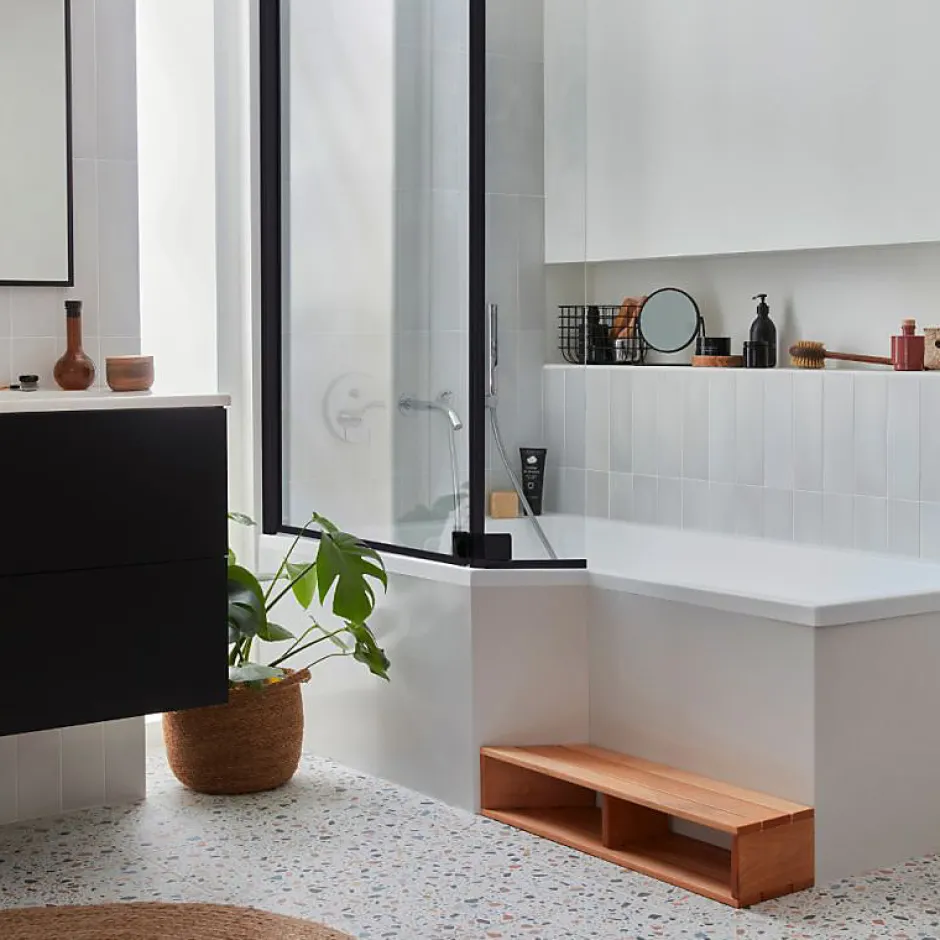 Jacob Delafon Baignoire bain douche 150 x 80 cm Neo blanc brillant gauche