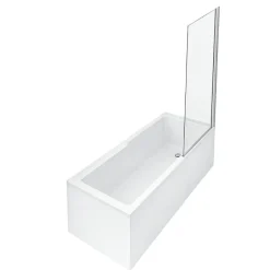 Jacob Delafon Baignoire bain douche Struktura + pare bain + tablier + étagère 170 x 70* Baignoire Droite