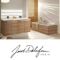 Jacob Delafon Baignoire bain douche Struktura + pare bain + tablier + étagère 170 x 70* Baignoire Droite