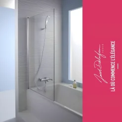 Jacob Delafon Baignoire bain douche Struktura + pare bain + tablier + étagère 170 x 70* Baignoire Droite