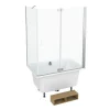 Jacob Delafon Baignoire bain douche Capsule, compacte + pare bain en angle 120 x 80 cm
