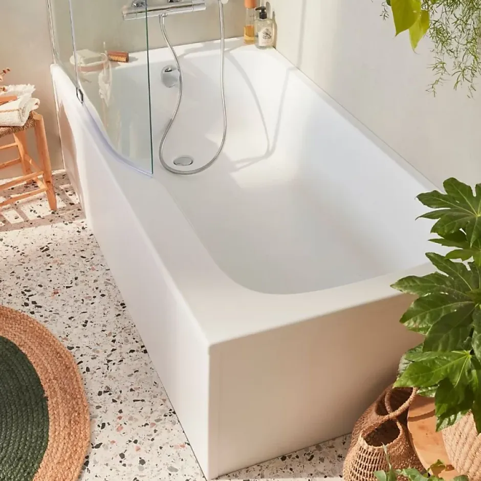 Jacob Delafon Baignoire bain douche Malice antidérapante + tablier angle 160 x 85 gauche* Baignoire Droite