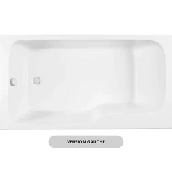 Jacob Delafon Baignoire bain douche Malice + nettoyant 170 x 90, version gauche* Baignoire Droite
