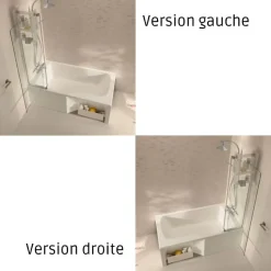 Jacob Delafon Baignoire bain douche Malice antidérapante, version droite 170x90 cm Blanc mat* Baignoire Droite