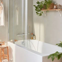 Jacob Delafon Baignoire bain douche Malice, antidérapant, version Gauche 160x85cm, Blanc mat* Baignoire Droite