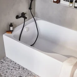 Jacob Delafon Baignoire bain douche Malice, antidérapant, version Gauche 160x85cm, Blanc mat* Baignoire Droite