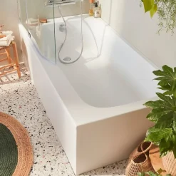 Jacob Delafon Baignoire bain douche Malice, antidérapant, version Gauche 160x85cm, Blanc mat* Baignoire Droite