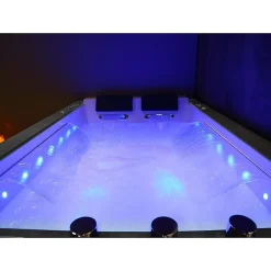 Archipel Baignoire balneo LORD DUO BLACK 2 places 185X120 - DROITE