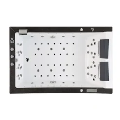 Archipel Baignoire balneo LORD DUO BLACK 2 places 185X120 - GAUCHE