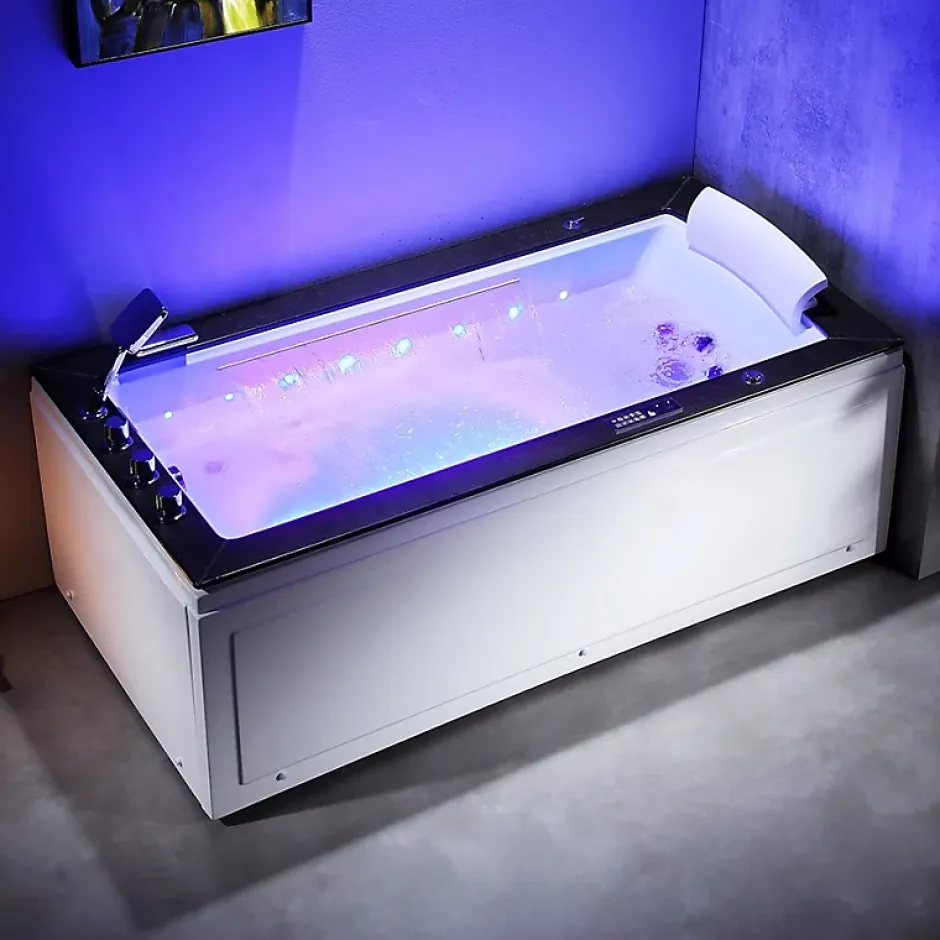 Archipel Baignoire balneo LORD SOLO MAX BLACK 1 place 180X90 - GAUCHE* Baignoire Balnéo