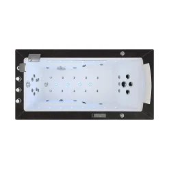 Archipel Baignoire balneo LORD SOLO MAX BLACK 1 place 180X90 - GAUCHE* Baignoire Balnéo