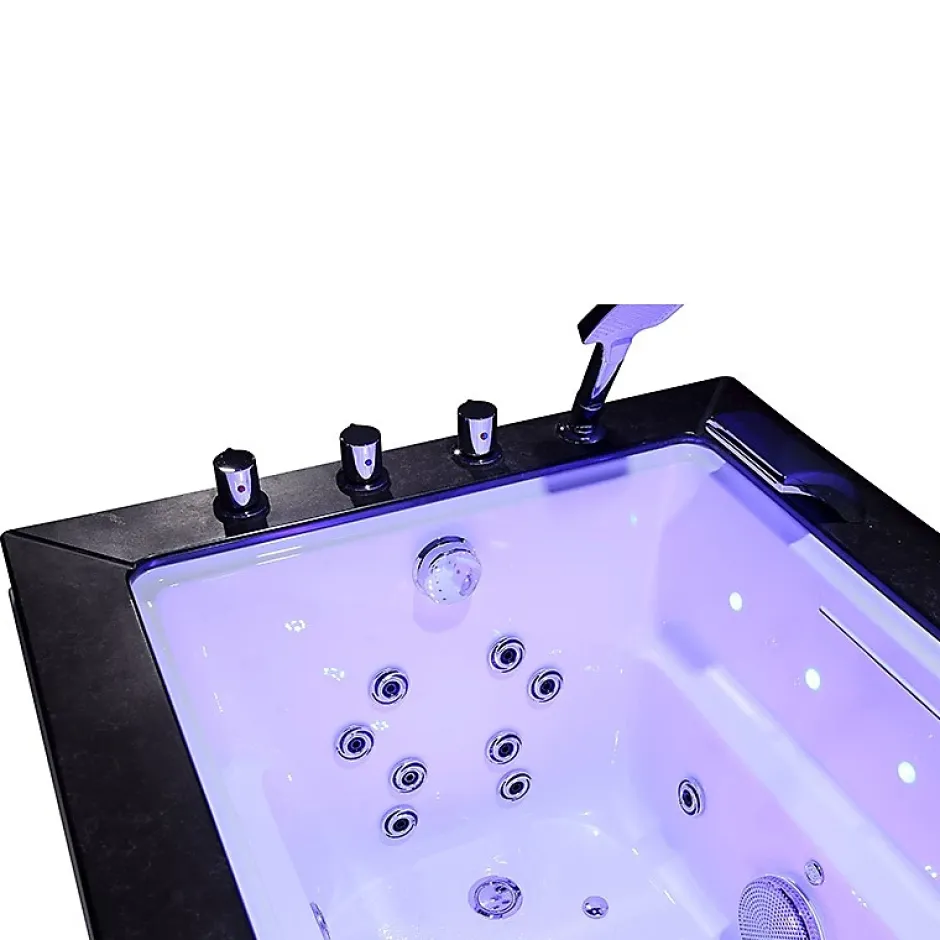 Archipel Baignoire balneo LORD SOLO MAX BLACK 1 place 180X90 - GAUCHE* Baignoire Balnéo
