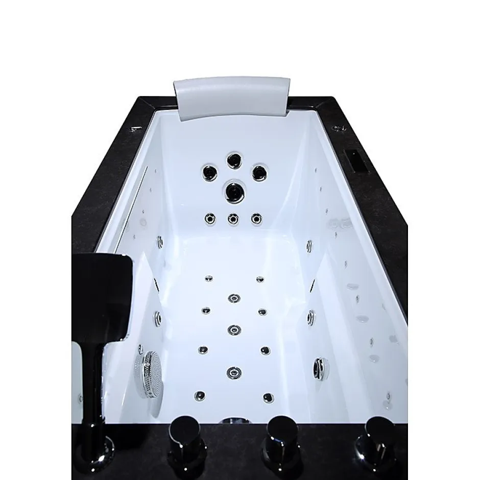Archipel Baignoire balneo LORD SOLO MAX BLACK 1 place 180X90 - GAUCHE* Baignoire Balnéo