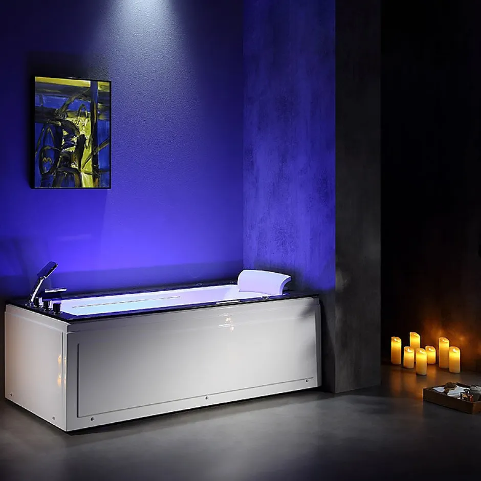 Archipel Baignoire balneo LORD SOLO MAX BLACK 1 place 180X90 - GAUCHE* Baignoire Balnéo