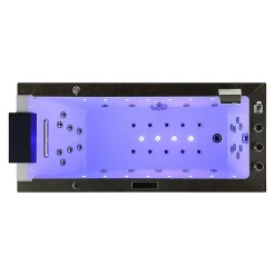 Archipel Baignoire balneo LORD SOLO BLACK 1 place 170x75 - DROITE* Baignoire Balnéo
