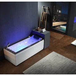 Archipel Baignoire balneo LORD SOLO BLACK 1 place 170x75 - GAUCHE* Baignoire Balnéo