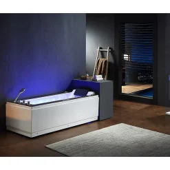 Archipel Baignoire balneo LORD SOLO BLACK 1 place 170x75 - GAUCHE* Baignoire Balnéo