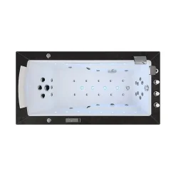 Archipel Baignoire balneo LORD SOLO MAX BLACK 1 place 180X90 - DROITE