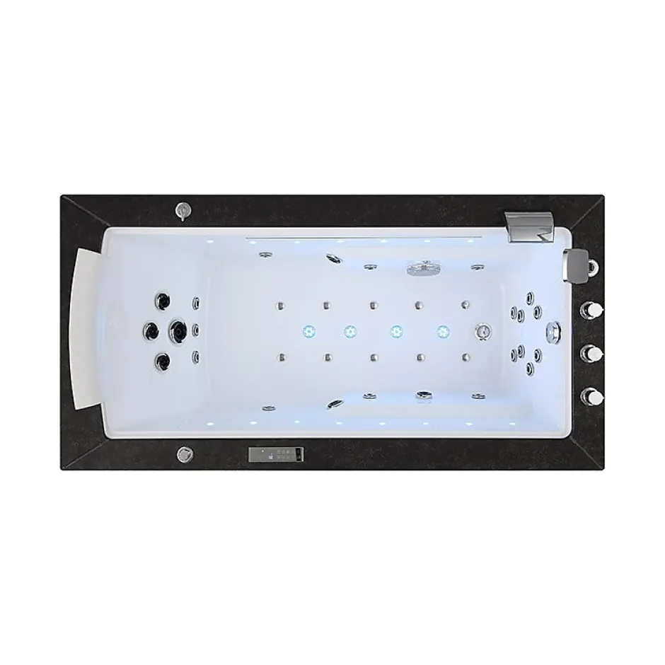 Archipel Baignoire balneo LORD SOLO MAX BLACK 1 place 180X90 - DROITE