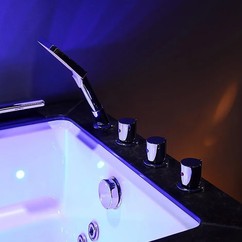 Archipel Baignoire balneo LORD SOLO MAX BLACK 1 place 180X90 - DROITE