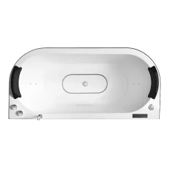 Archipel Baignoire balneo NEO BLACK 1 place 180x86