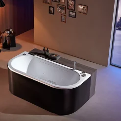 Archipel Baignoire balneo NEO BLACK 1 place 180x86