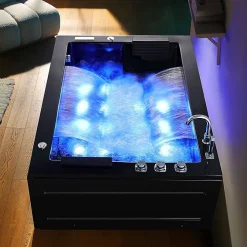 Archipel Baignoire balneo NIAGARA DUO BLACK 2 places -180x126* Baignoire Balnéo