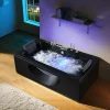 Archipel Baignoire balneo RIVIERA BLACK 1 place 180x90
