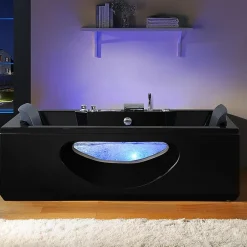 Archipel Baignoire balneo RIVIERA BLACK 1 place 180x90