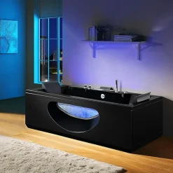 Archipel Baignoire balneo RIVIERA BLACK 1 place 180x90