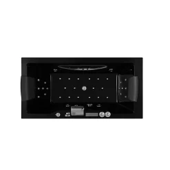 Archipel Baignoire balneo RIVIERA BLACK 1 place 180x90