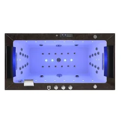 Archipel Baignoire balneo Thérapeutique ALTESS BLACK 170 2 places - 170x86* Baignoire Balnéo