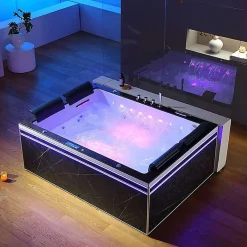 Archipel Baignoire balneo Thérapeutique ALTESS DUO BLACK 2 à 4 places - 190x140* Baignoire Balnéo