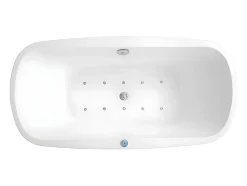 Vente-unique Baignoire balnéo à leds SIRGAO - 1 place - 155L - 150x75 cm - Blanche* Baignoire Balnéo