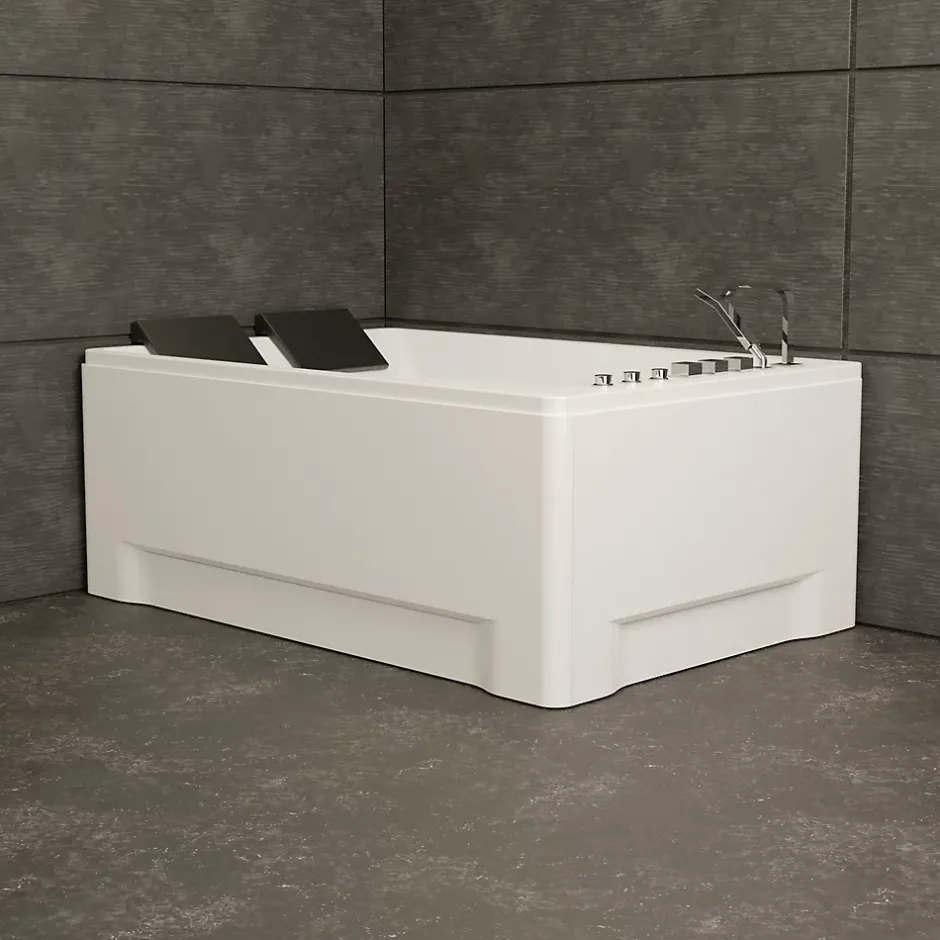 Spalina Baignoire balnéo 2 places droite Tonsay Duo 180x120 cm, blanc, by* Baignoire Balnéo