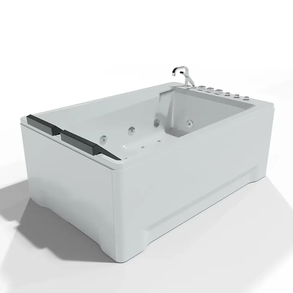 Spalina Baignoire balnéo 2 places droite Tonsay Duo 180x120 cm, blanc, by* Baignoire Balnéo