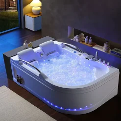 Distribain Baignoire Balnéo asymétrique VULCANO-D 56 jets
