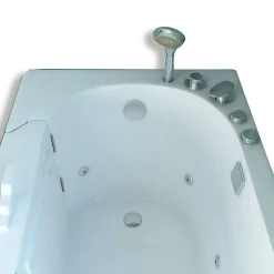 Eliteshopping Baignoire balnéo avec porte à gauche 153 x 76 cm Oleander* Baignoire À Porte