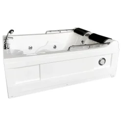 Eliteshopping Baignoire Balnèo Blanc 175 X 132 cm Chromothérapie 14 jets Calla