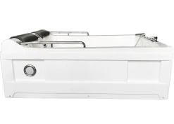 Eliteshopping Baignoire Balnèo Blanc 175 X 132 cm Chromothérapie 14 jets Fleur* Baignoire Balnéo
