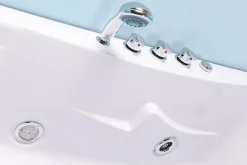 Eliteshopping Baignoire Balnèo blanc 180 X 120 cm Chromothérapie 8 jets Poppy* Baignoire Balnéo