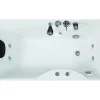 Vente-unique Baignoire balnéo blanche - 1 place - 140L - 150 x 75 x 54,5 cm - Angle droit - GAVINO* Baignoire Balnéo