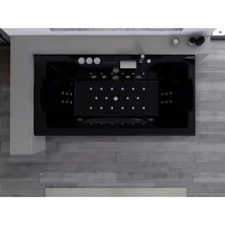 Distribain Baignoire balnéo Caïman Black 32 jets Whirlpool