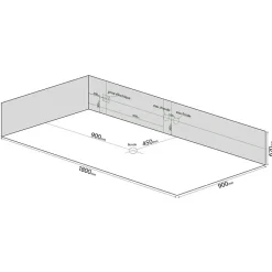Distribain Baignoire balnéo Caïman Black 32 jets Whirlpool