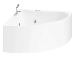 Vente-unique Baignoire balnéo d'angle AGYNESS - 263L - 135x135x57 cm* Baignoire Balnéo