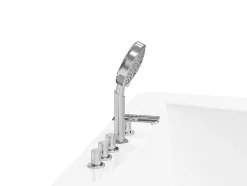 Vente-unique Baignoire balnéo d'angle AGYNESS - 263L - 135x135x57 cm* Baignoire Balnéo
