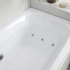 Kiamami Valentina Baignoire Balnéo Rectangulaire En Acrylique Blanc Ester* Baignoire Balnéo